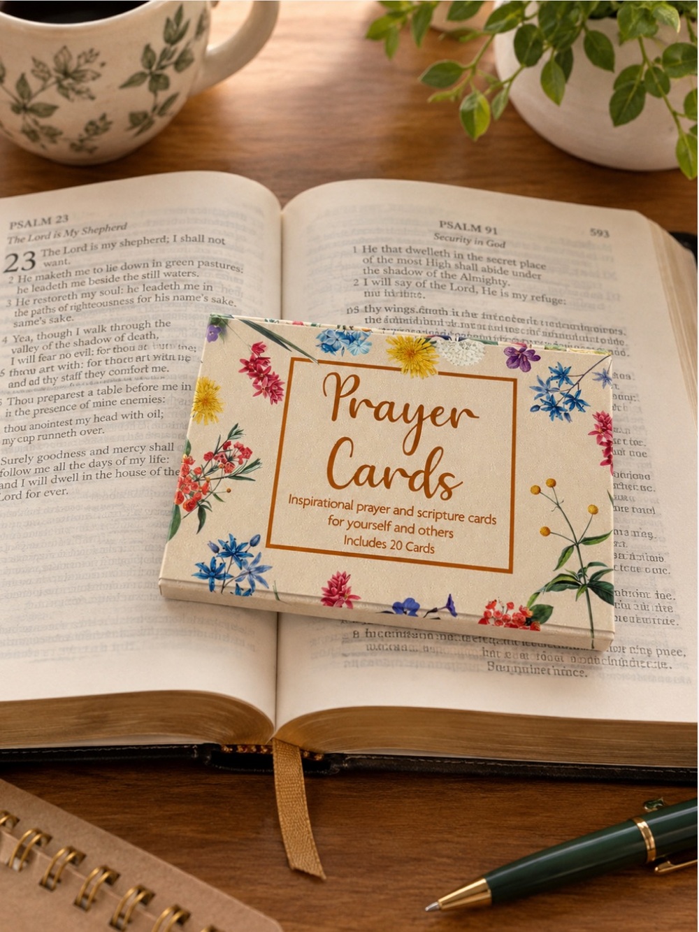 New PRAYER CARDS Includes 20 Unique Inspirational Bible Scripture Cards